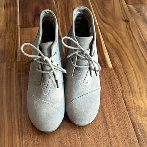 Toms Taupe Suede Ankle Boots